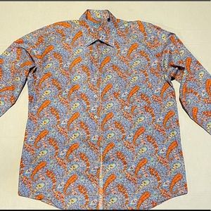 Alan Flusser Men’s Paisley Dress Shirt EUC
